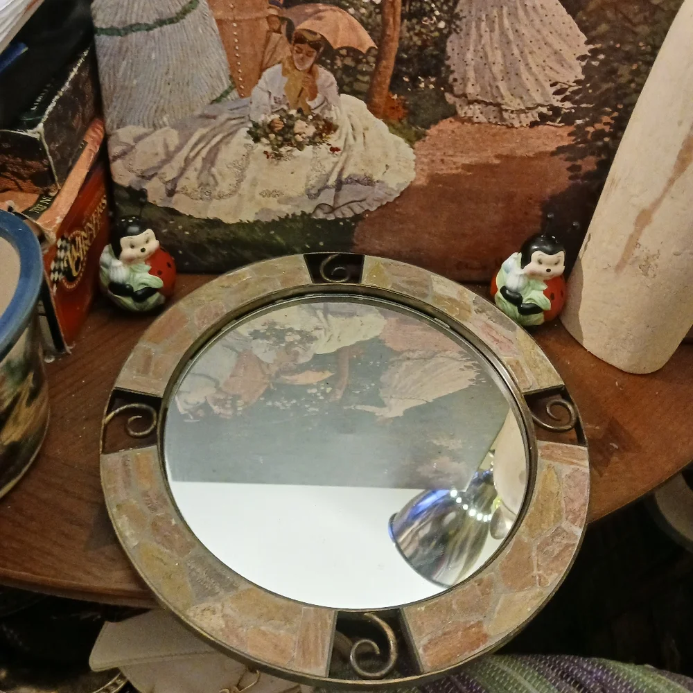 🌺💐Pier 1 Imports Bronze Mirrored 🐲🦩🌸Vanity Tray, The Perfect Decor.🐧🐬🐳🐋